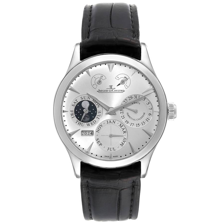 Jaeger LeCoultre Master 8 Day Perpetual Calendar Steel Watch 174.8.26.S Q1618420