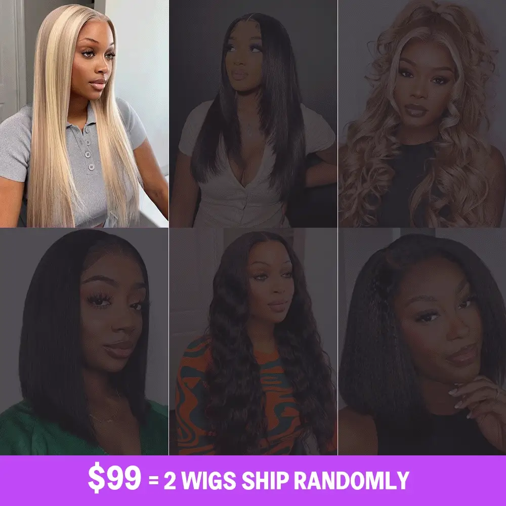 Megalook Mystery Box Only $99 Get 2 Different Human Hair Lace Wigs Valued $200