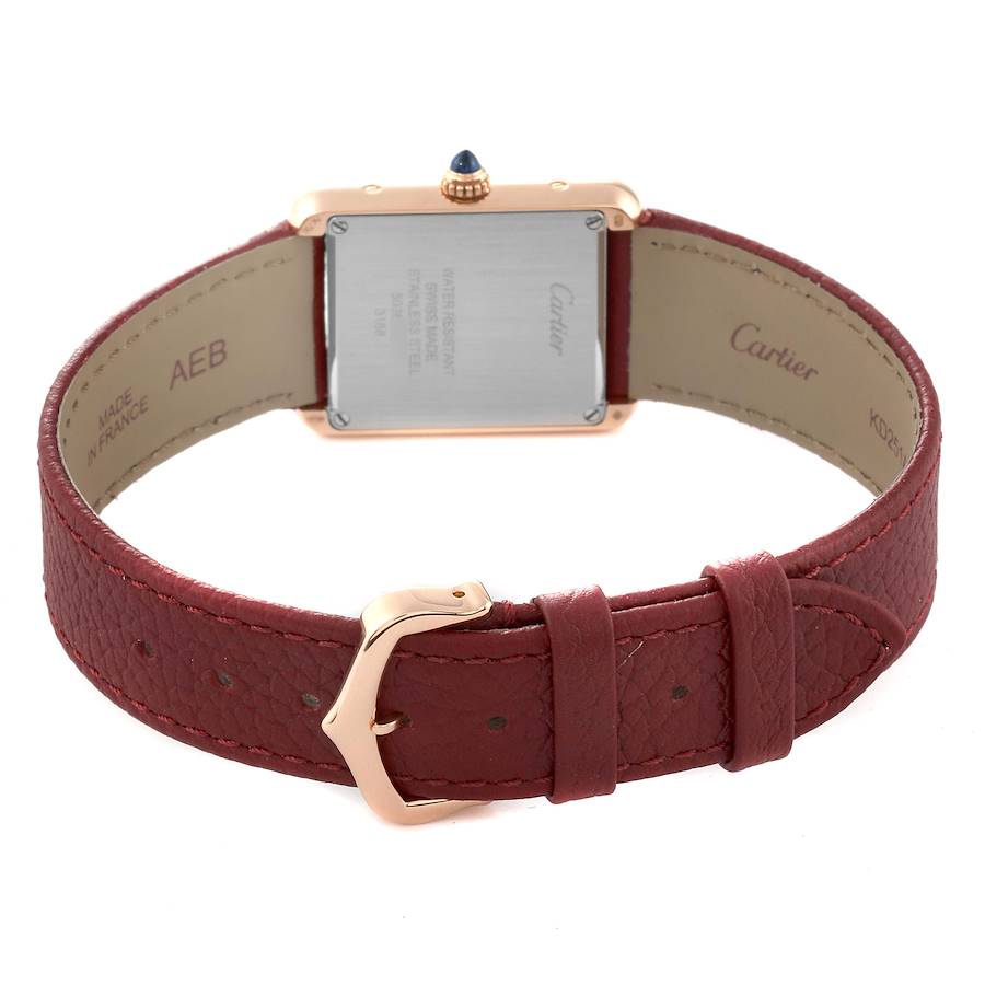 Cartier Tank Solo Silver Dial Rose Gold Steel Ladies Watch W5200024