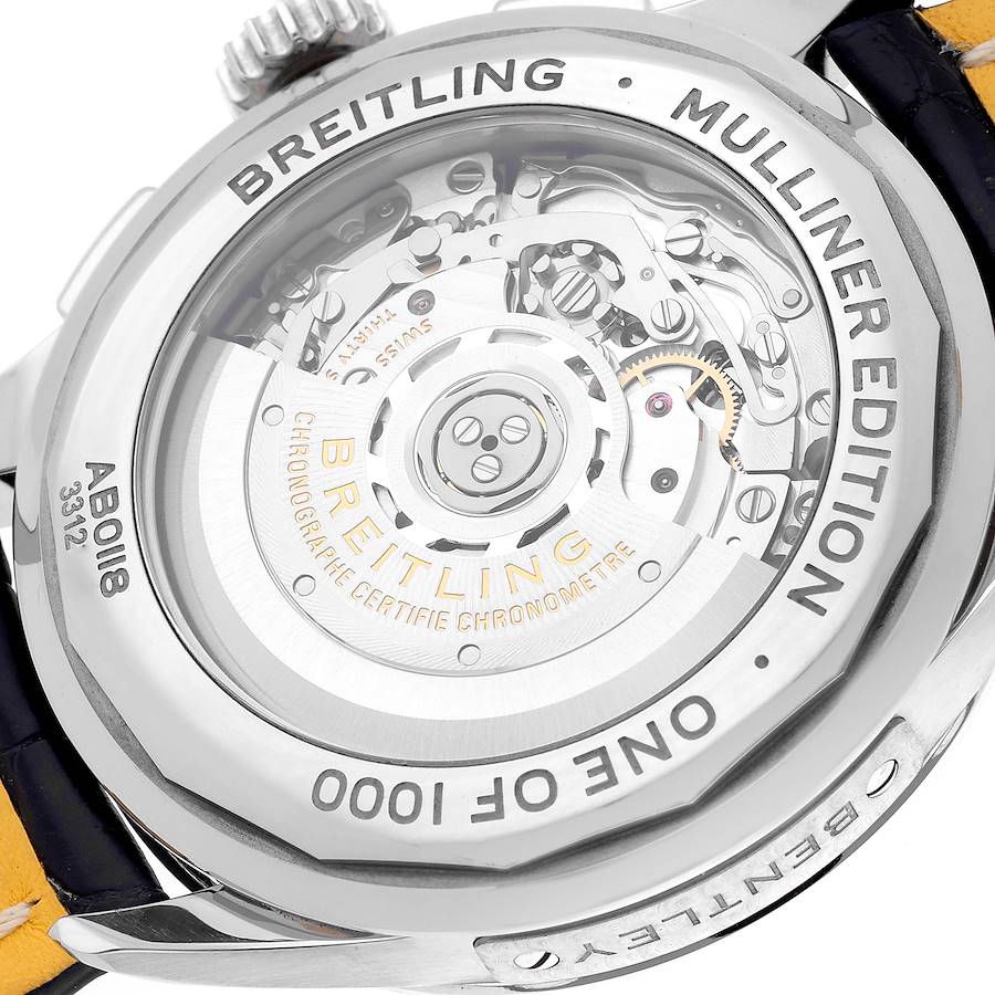 Breitling Premier B01 Chronograph Silver Dial Steel Mens Watch AB0118