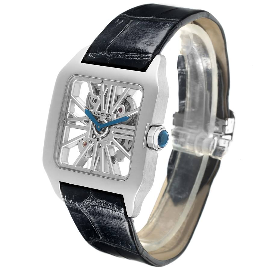Cartier Santos Dumont Skeleton Dial White Gold Watch W2020033
