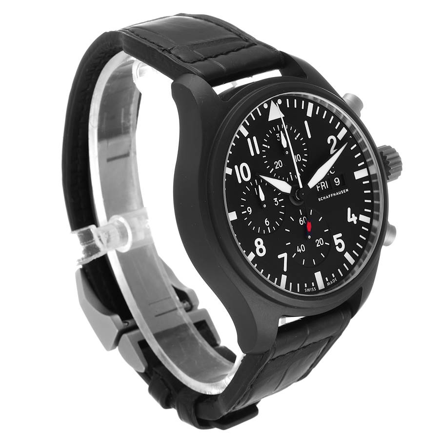 IWC Pilot Top Gun Chronograph Black Dial Mens Watch IW389101