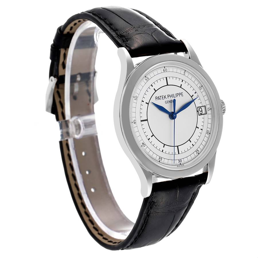 Patek Philippe Calatrava White Gold Silver Dial Automatic Mens Watch 5296G
