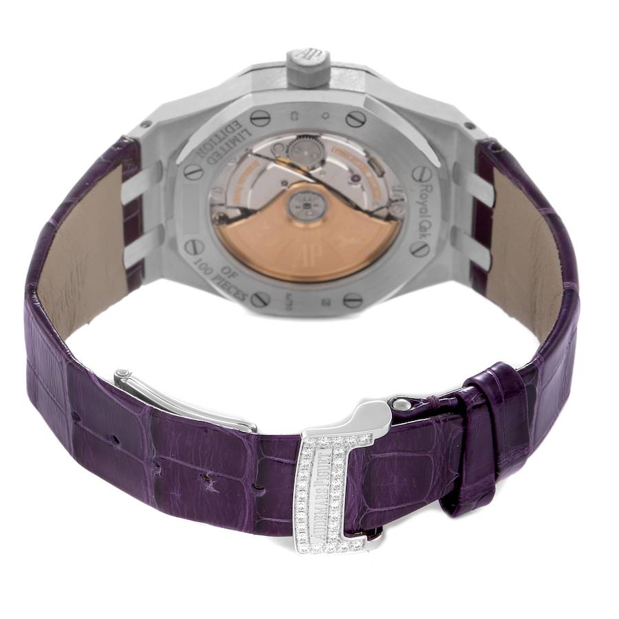 Audemars Piguet Royal Oak Diamond Sapphire White Gold Limited Edition Watch 15452BC
