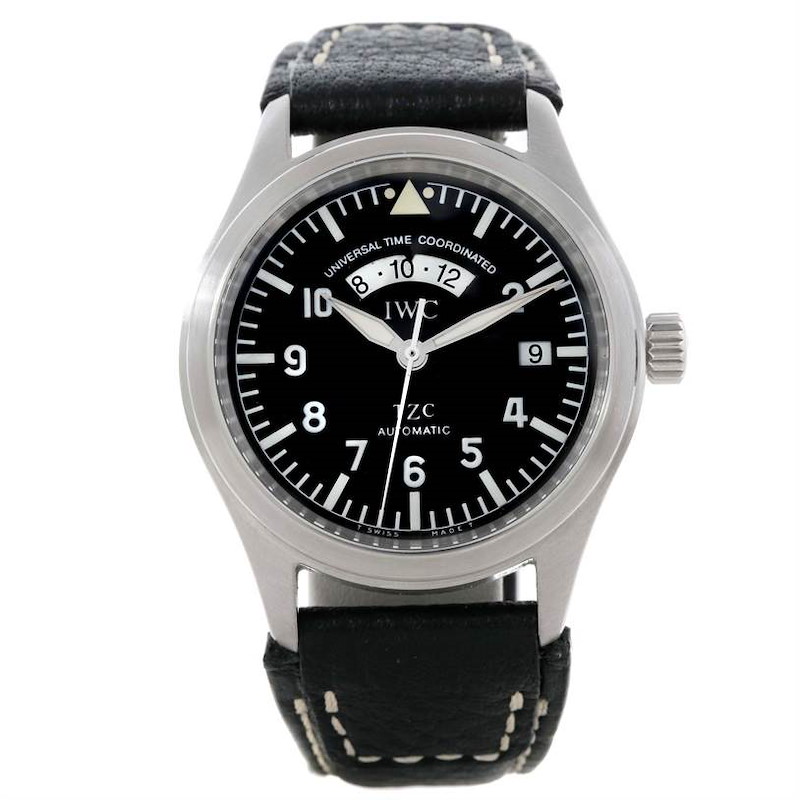 IWC UTC Second Time Zone Automatic Steel Mens Watch IW325101