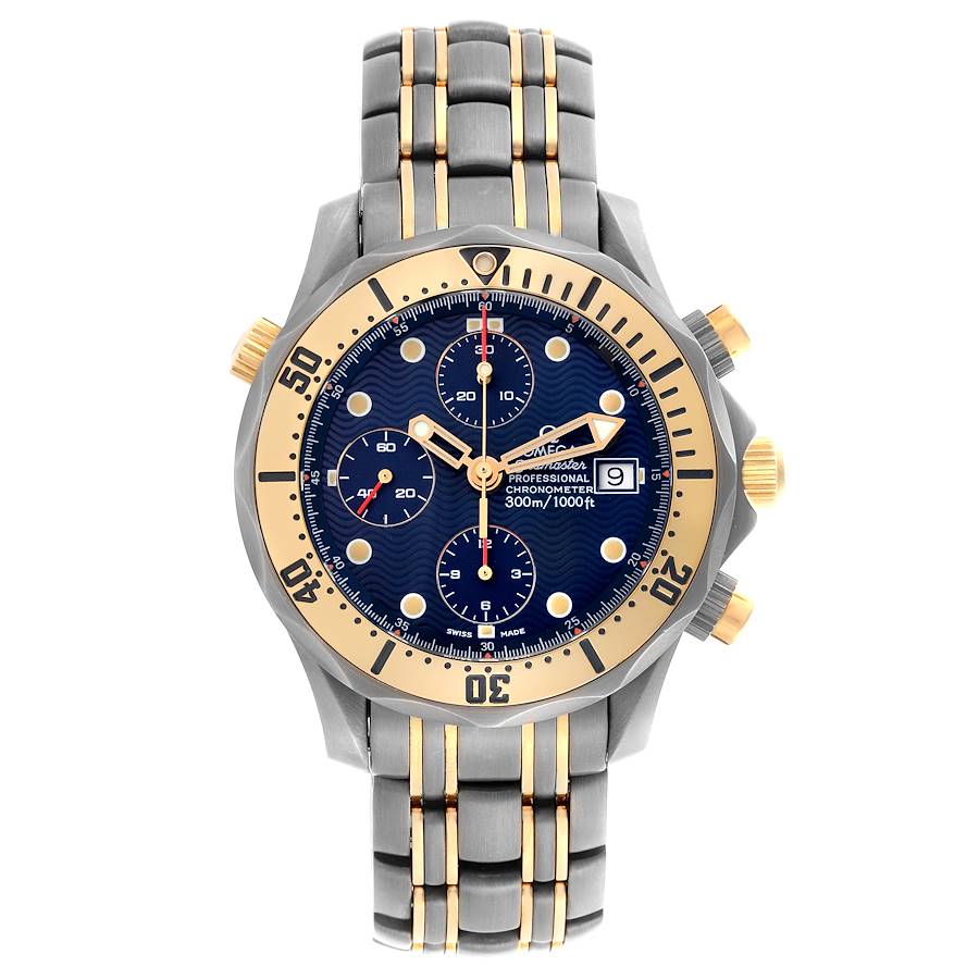 Omega Seamaster 41mm Titanium Yellow Gold Mens Watch 2297.80.00