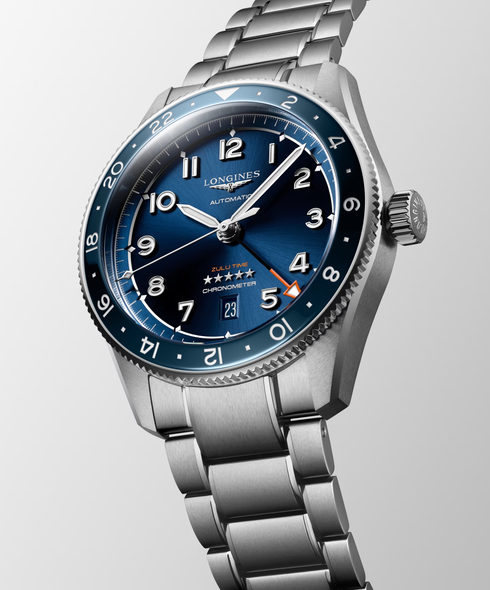LONGINES SPIRIT ZULU TIMEL3.812.4.93.6 Case size: &Oslash; 39 mm