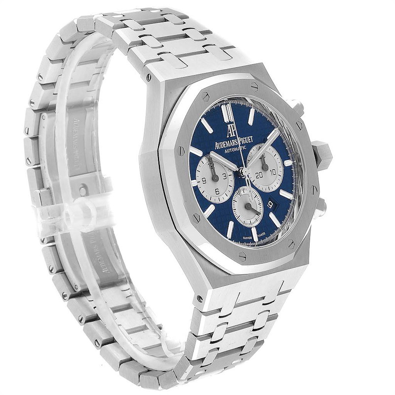 Audemars Piguet Royal Oak Blue Dial Chronograph Mens Watch 26331ST