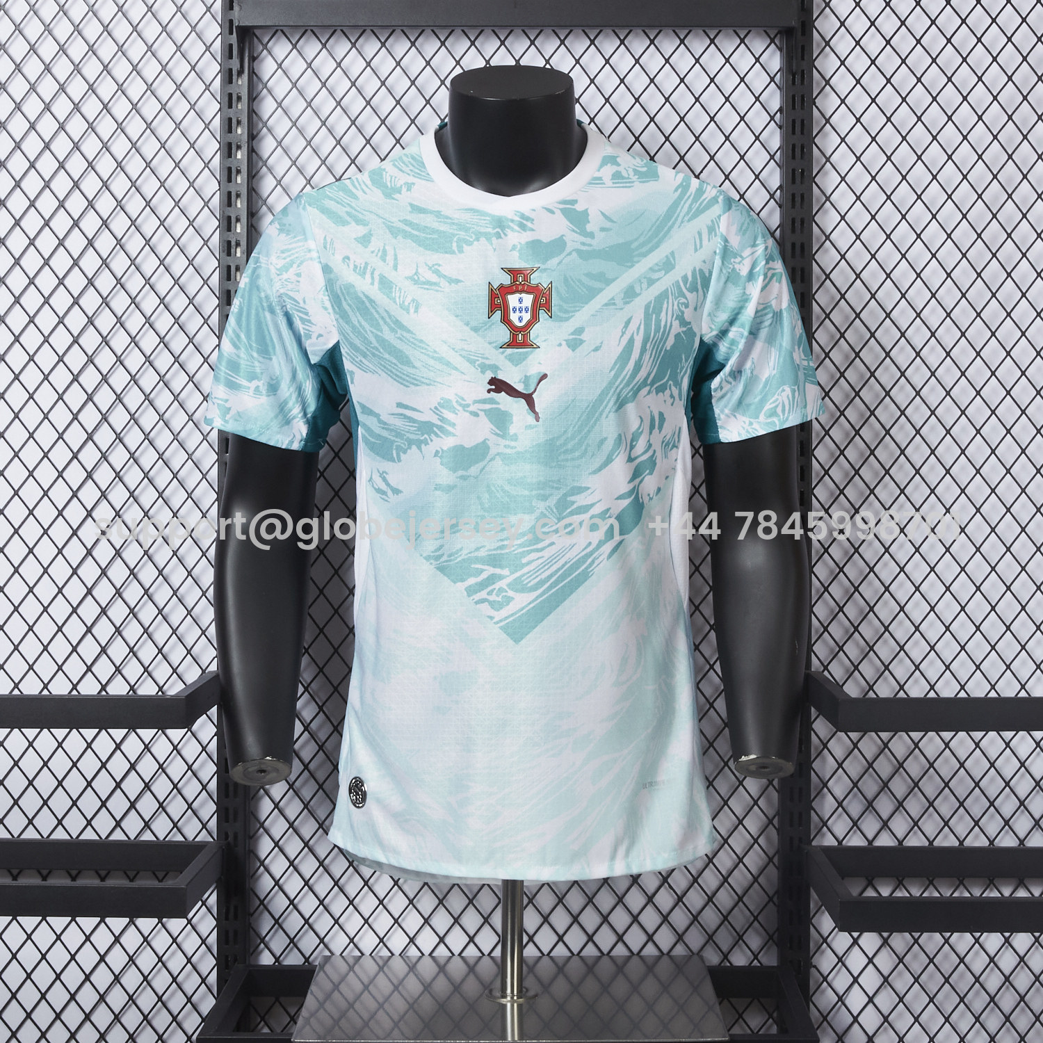 Portugal 2026 Away White And Cyan Jersey - Player Version