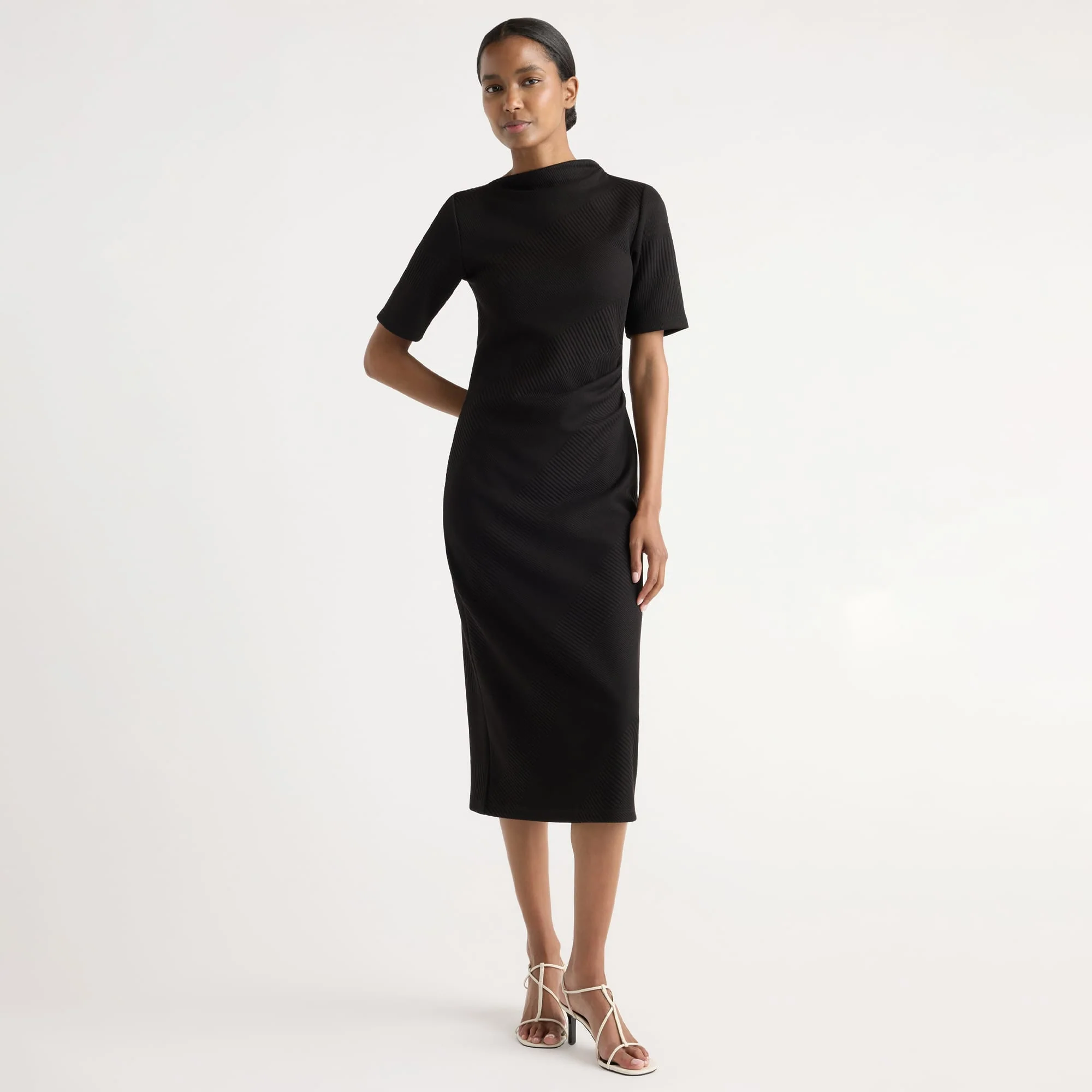 Evie Ribbed-Knit Jersey Dress