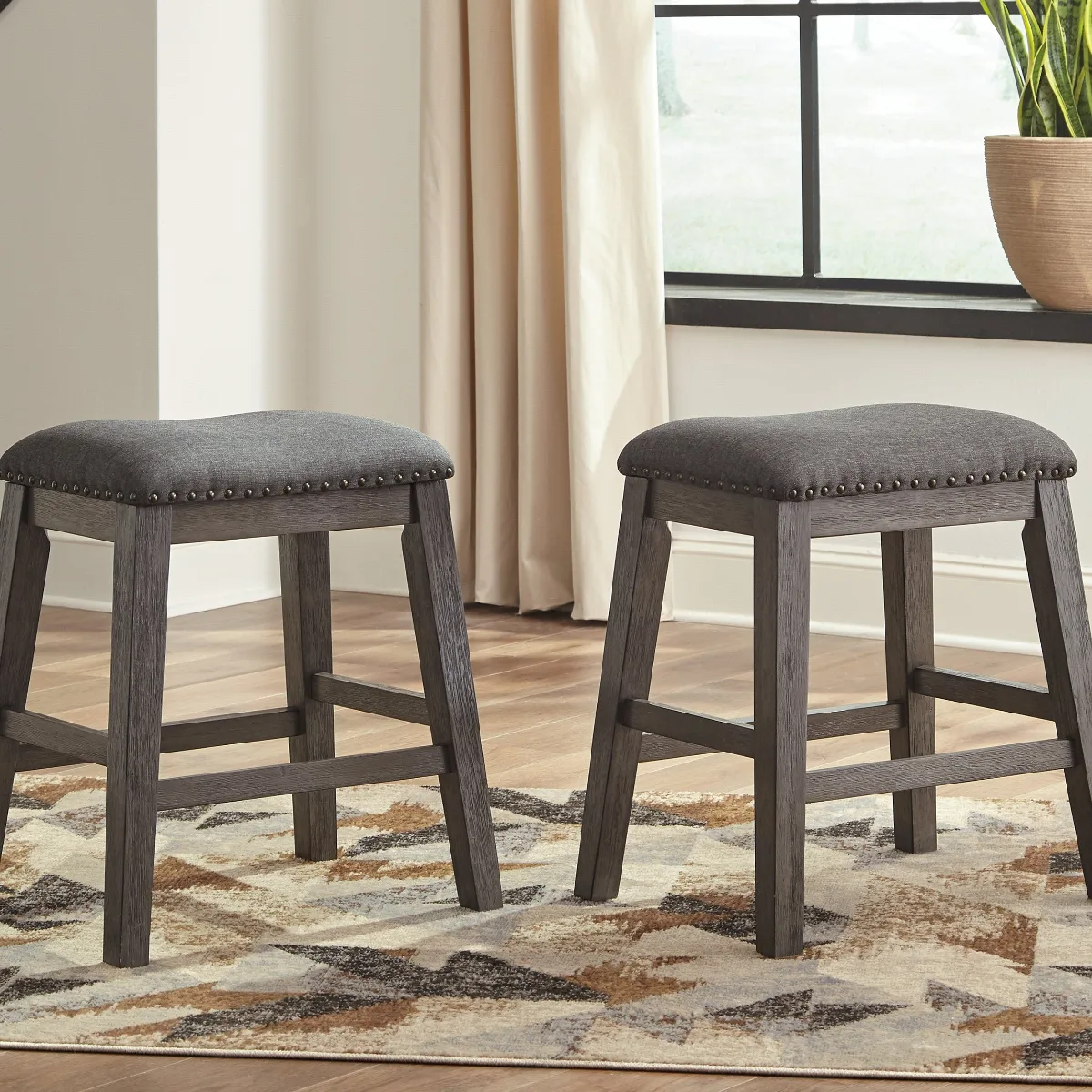 Dining Set Counter Height Table Gray