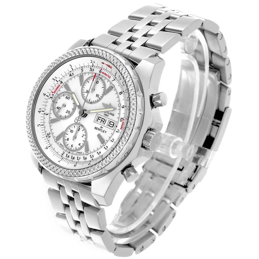 Breitling Bentley Motors GT Chrono White Dial Steel Mens Watch A13362