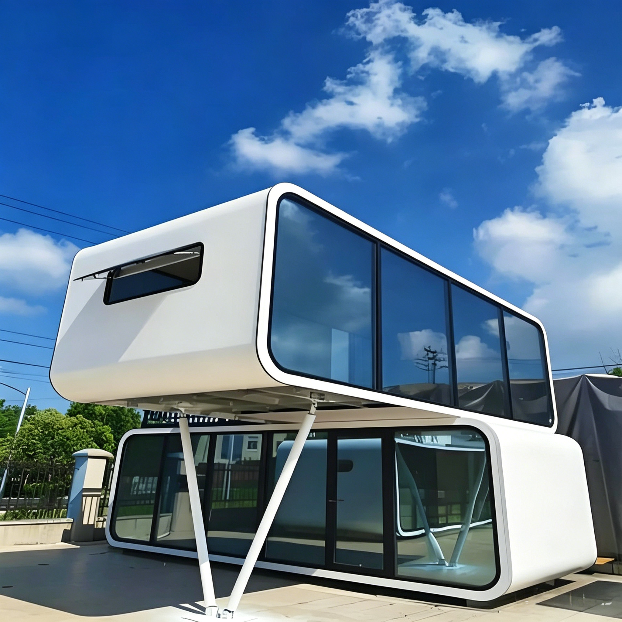 Futuristic modular house
Apple pod villa