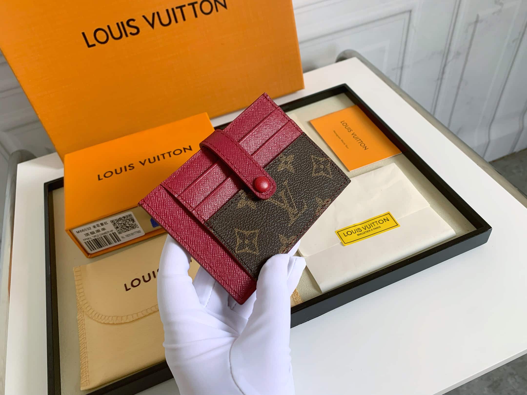 Louis Vuitton Multi Card Holder Wallets Dark Pink 11Cm M66532