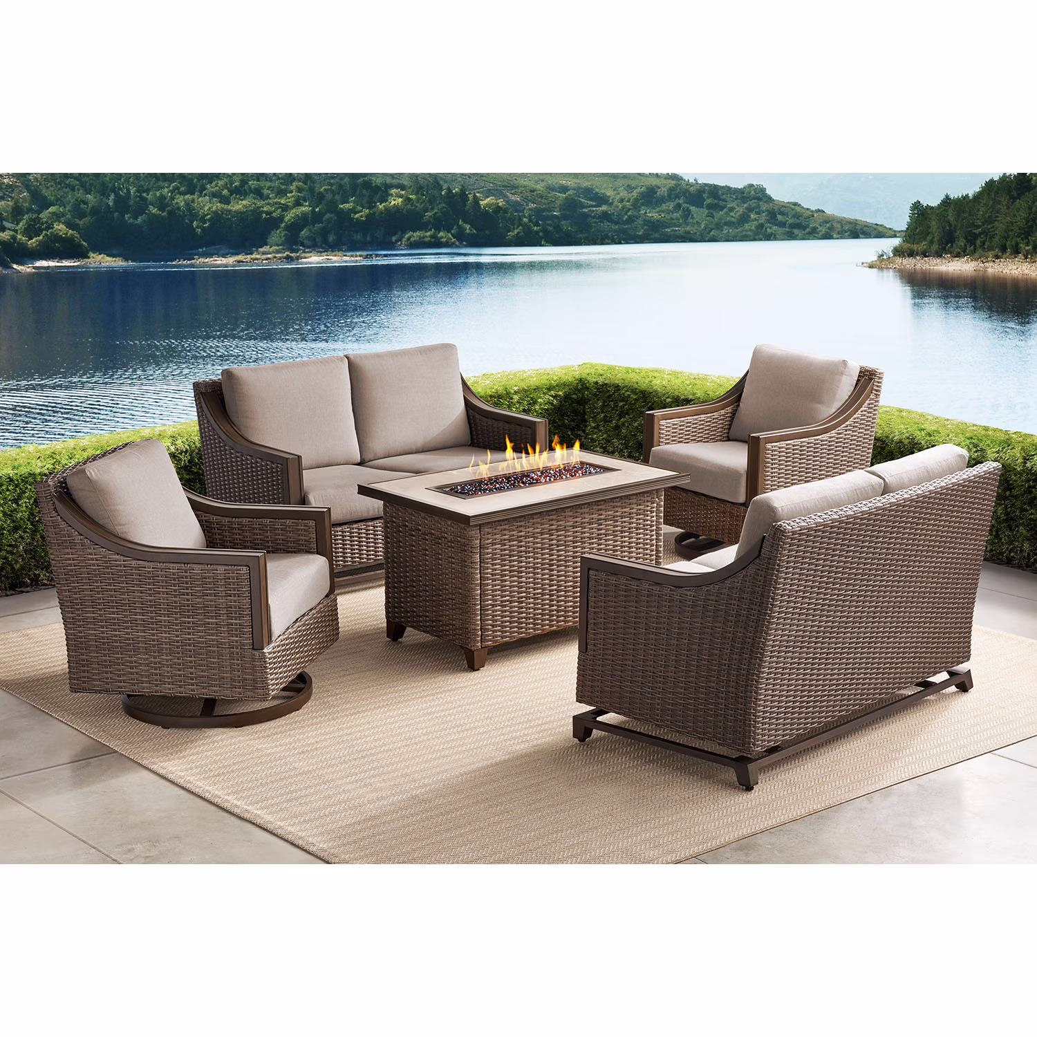 St. Croix 5-Piece Deep Seating Fire Set