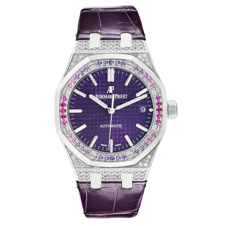 Audemars Piguet Royal Oak Diamond Sapphire White Gold Limited Edition Watch 15452BC