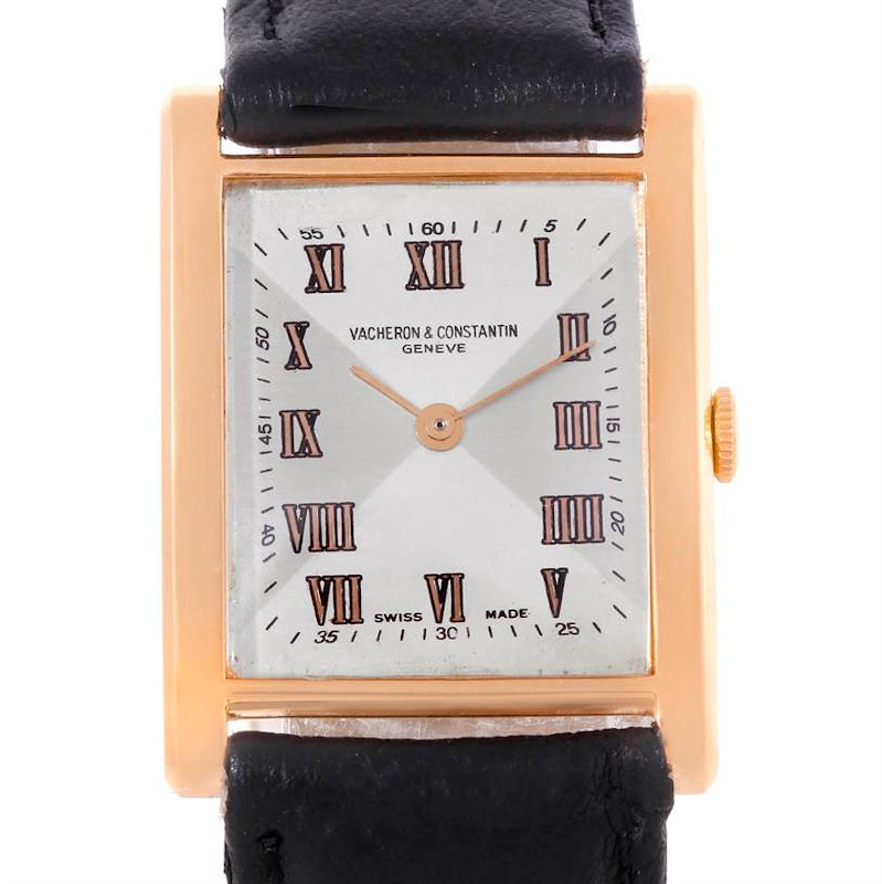 Vacheron Constantin Vintage 18K Rose Gold Mechanical Mens Watch