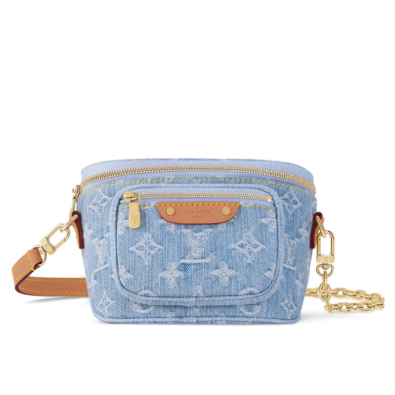 Louis Vuitton Mini Bumbag Monogram Canvas Sky Blue 17Cm M83353