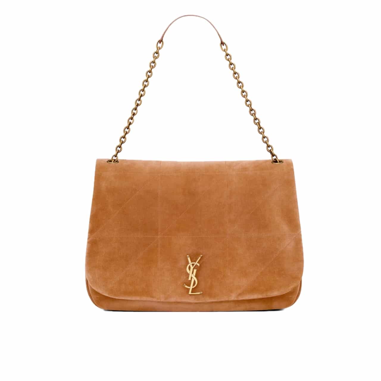 Saint Laurent Large Jamie 4.3 In Suede Brown 43Cm 7424311U8P72102