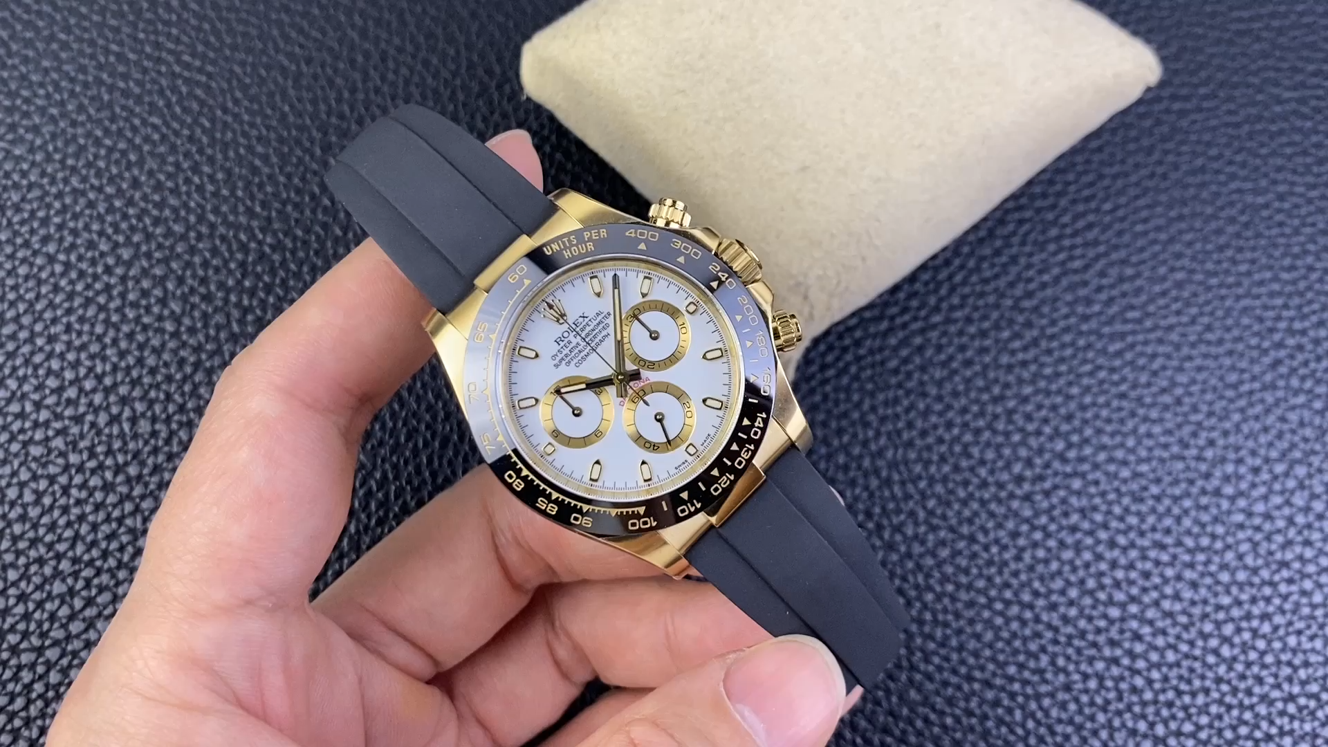 Rolex Cosmograph Daytona 116518LN White Dial Black Rubber Strap 40mm Mens Replica Watch
