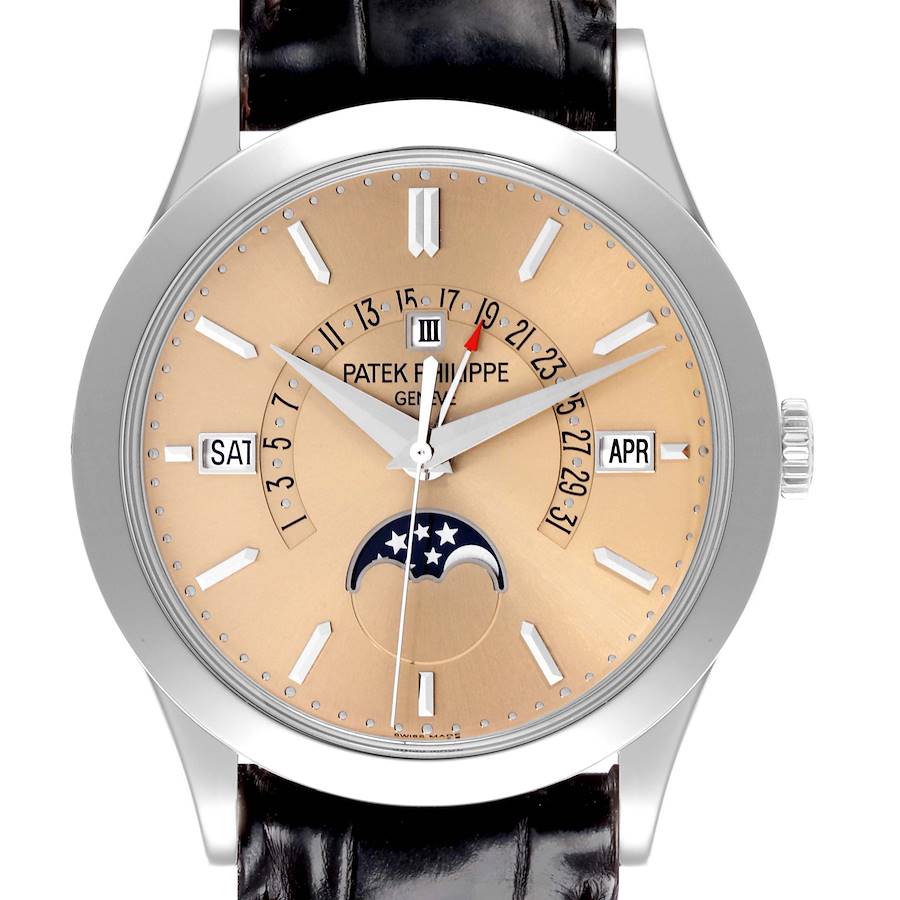 Patek Philippe Complications Perpetual Calendar Platinum Mens Watch 5496P Papers
