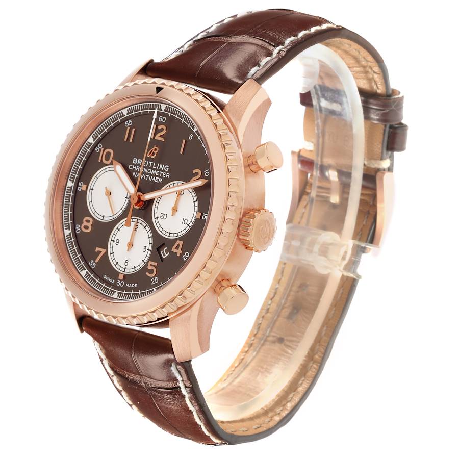 Breitling Navitimer Aviator 8 B01 Rose Gold Mens Watch RB0117