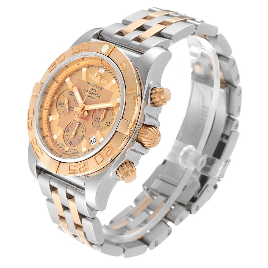 Breitling Chronomat Evolution Steel Rose Gold Mens Watch CB0110