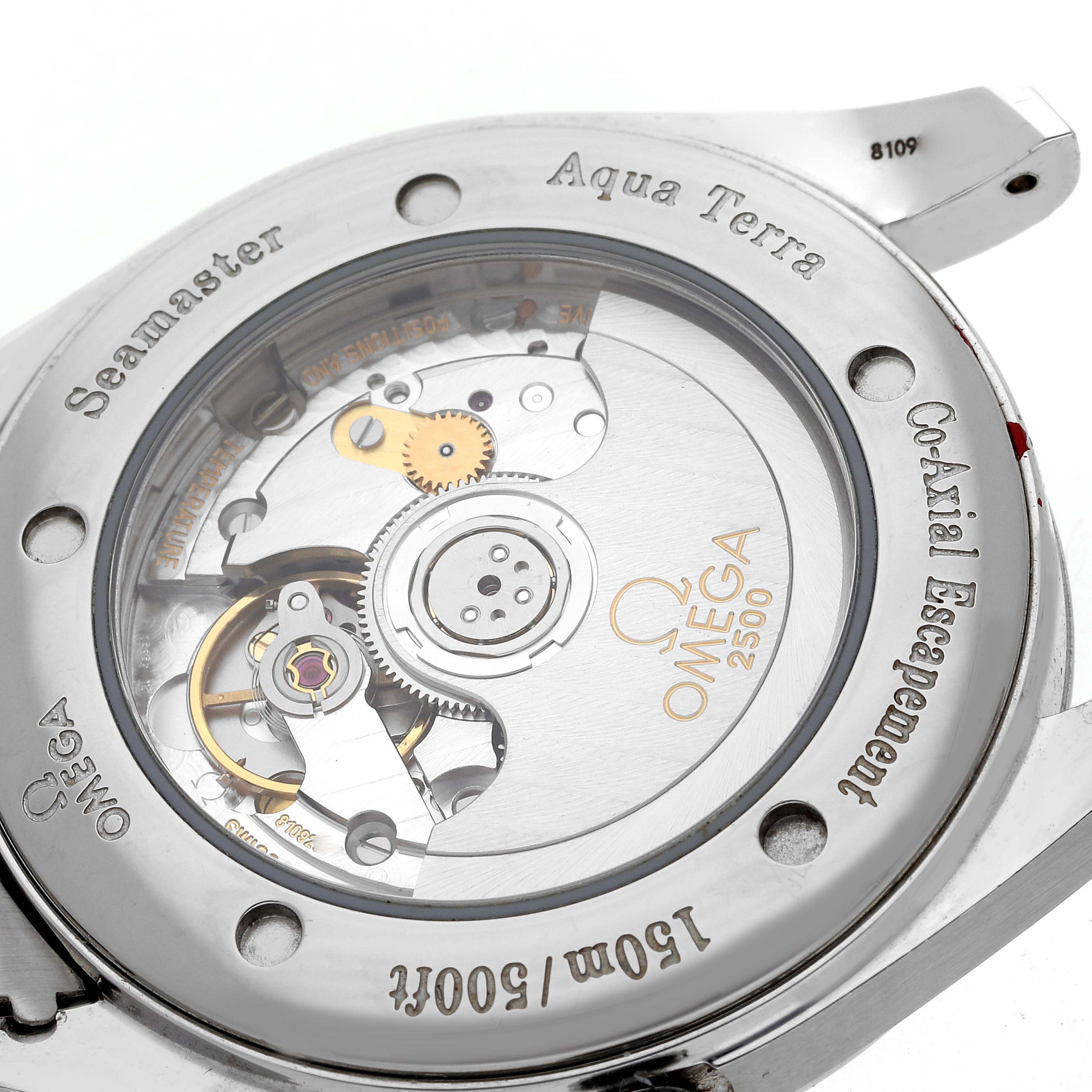 Omega Seamaster Aqua Terra Red Dial Marui Japan Steel Mens Watch 39.2 MM 2503.60.00