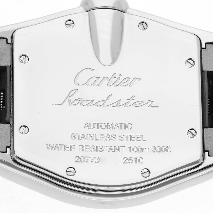 Cartier Roadster Silver Dial Steel Mens Watch W62000V3
