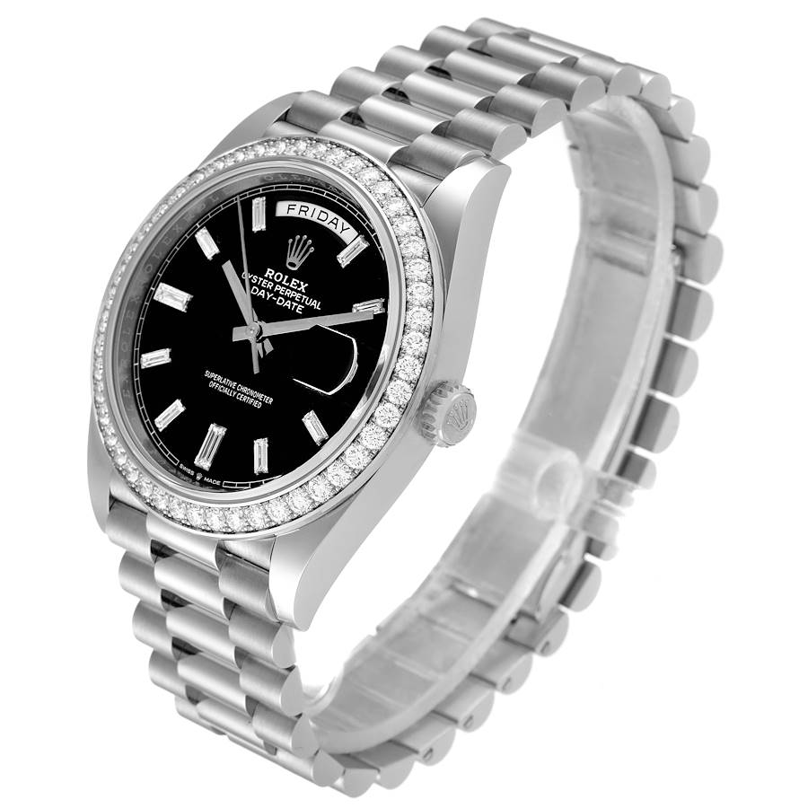 Rolex Day-Date 40 President White Gold Diamond Mens Watch 22834