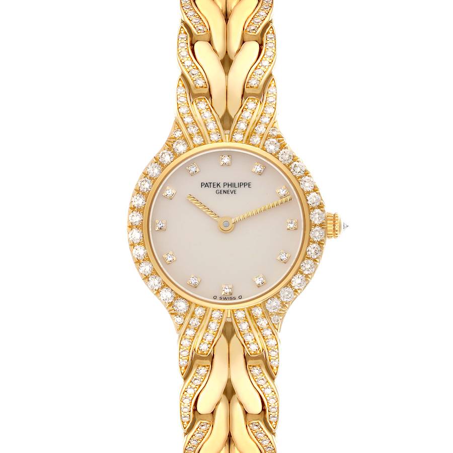 Patek Philippe La Flamme 18k Yellow Gold Diamond Ladies Watch 4816