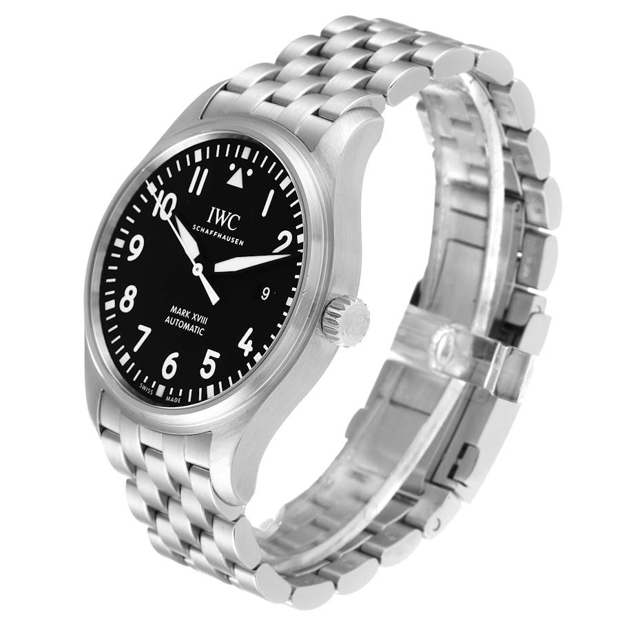 IWC Pilot Mark XVIII Black Dial Steel Mens Watch IW327015