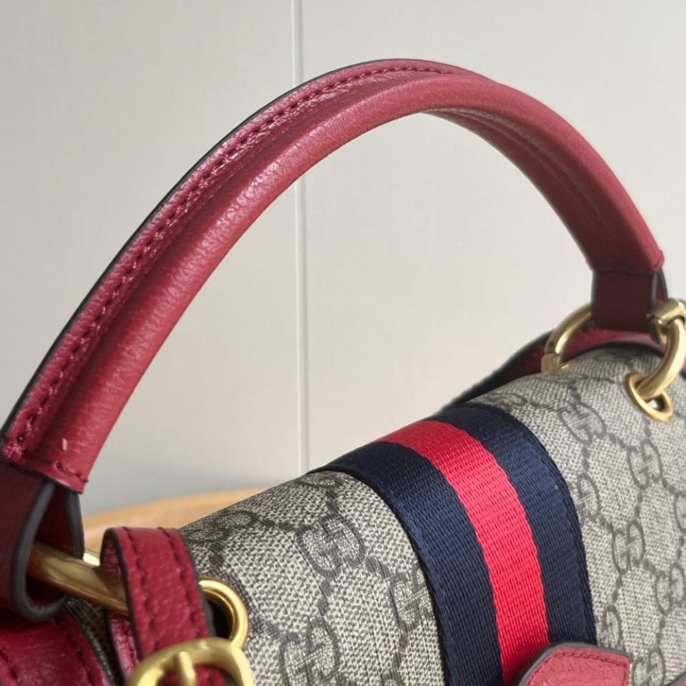 Gucci Queen Margaret GG Small Top Handle Bag Red 25cm 476541 9I6ST 8540