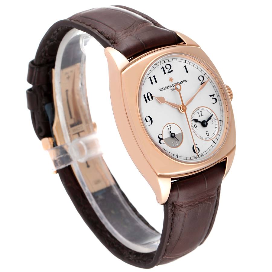 Vacheron Constantin Harmony Dual Time Rose Gold Mens Watch 7800S
