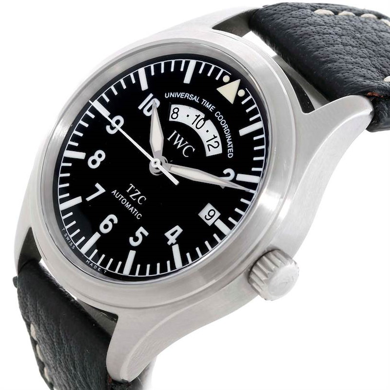 IWC UTC Second Time Zone Automatic Steel Mens Watch IW325101