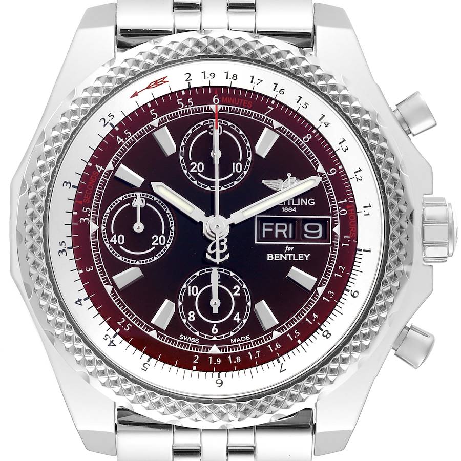 Breitling Bentley Motors GT II Black Red Dial Mens Watch A13365