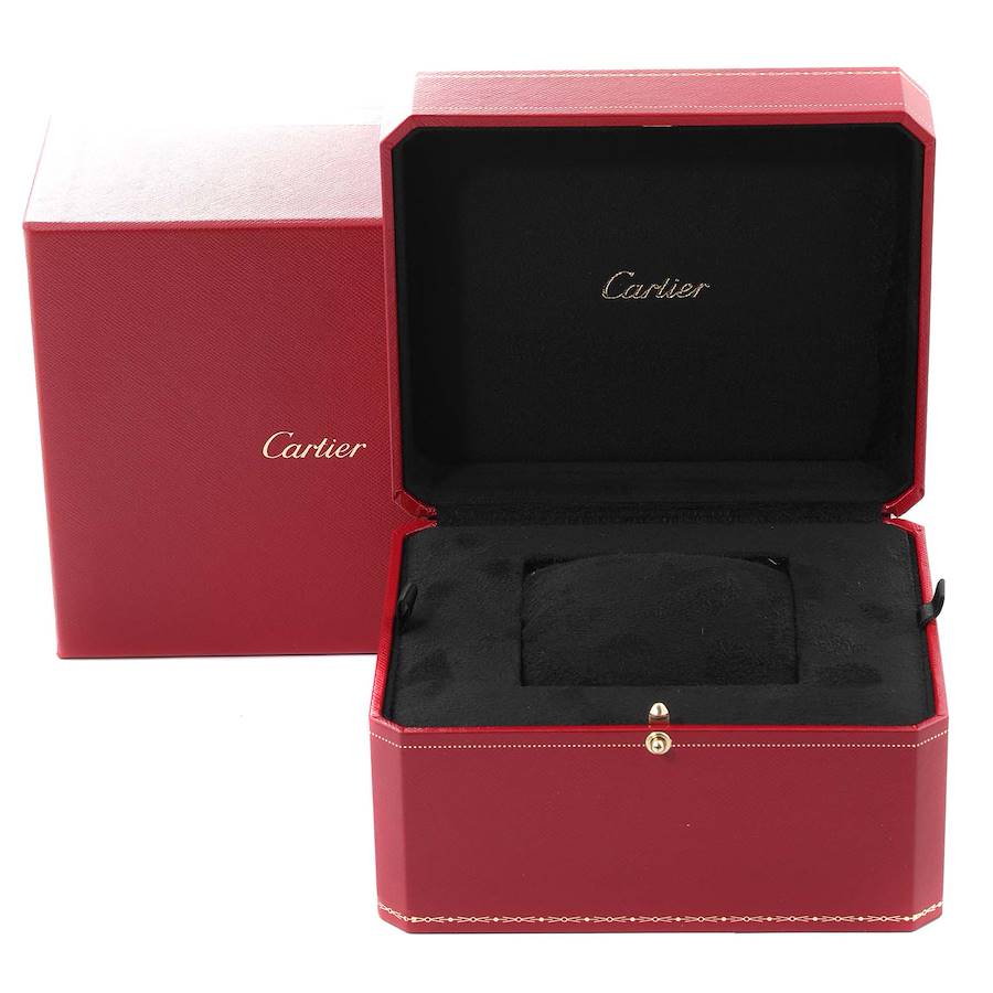 Cartier Baignoire Large 18k Yellow Gold Silver Dial Ladies Watch W8000013