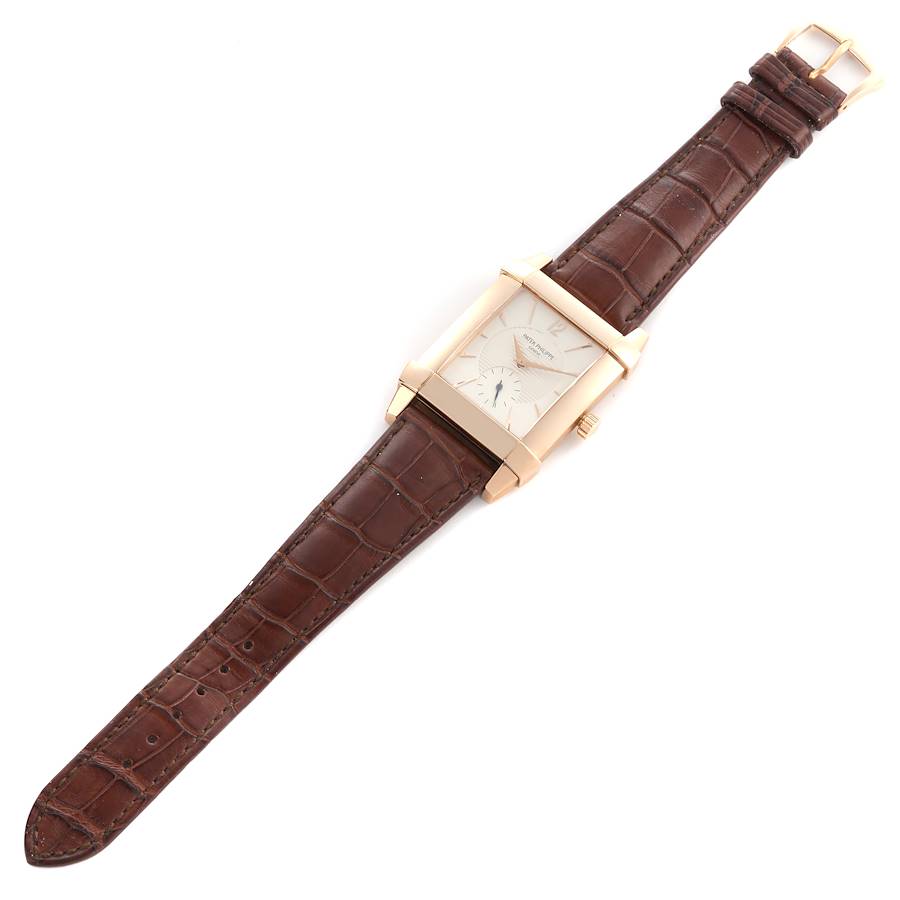 Patek Philippe Gondolo Rose Gold Silver Dial Mens Watch 5111 Papers