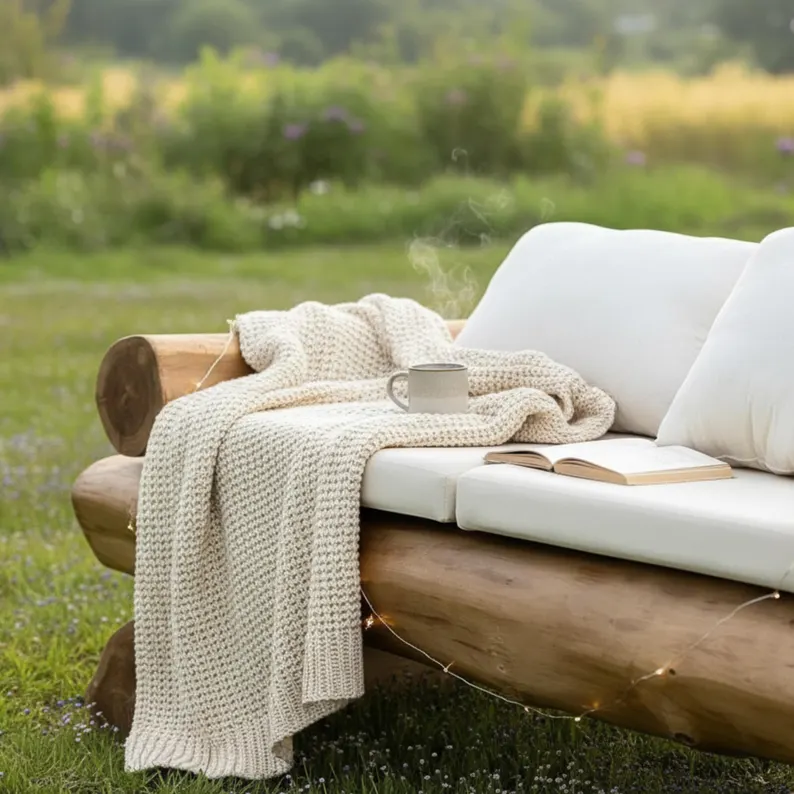 Rustic Log Wood Sofa