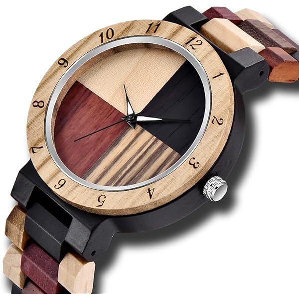 Wooden Watches Mens with Handmade Colorful Bamboo Wood Watch Analog Date Quartz Wooden Watch for Men Q1004 (sale by bulk)