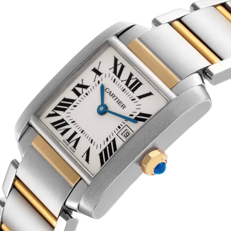 Cartier Tank Francaise Midsize Steel Yellow Gold Ladies Watch W51012Q4