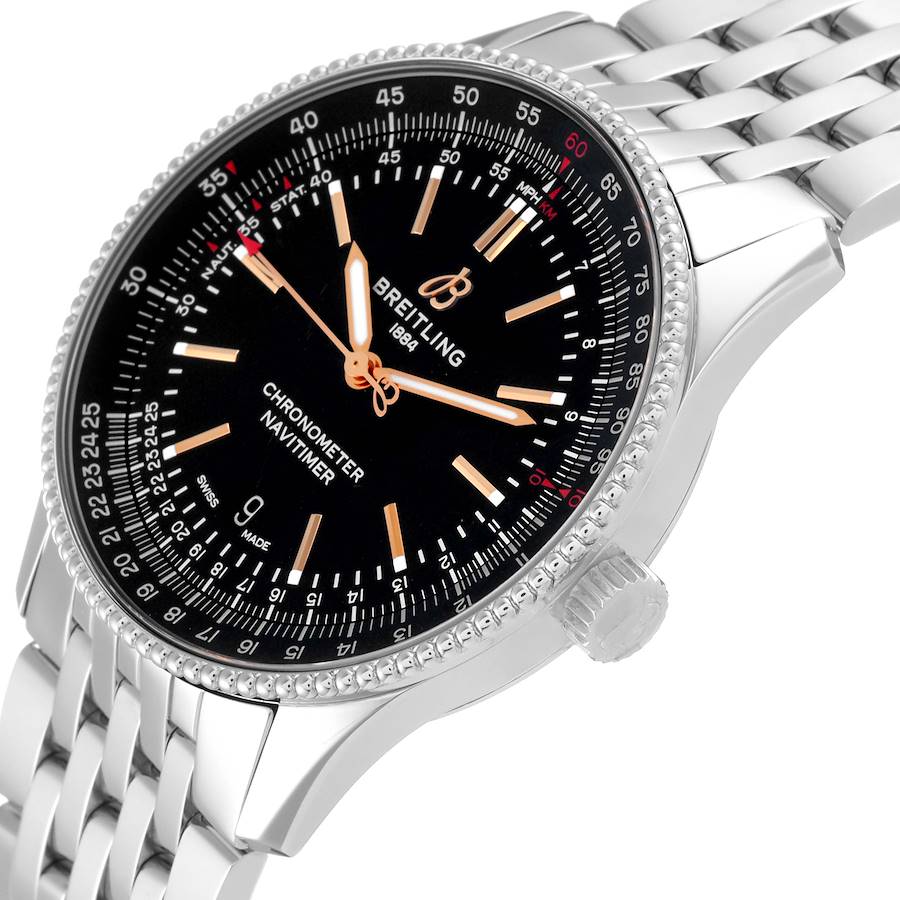 Breitling Navitimer 1 Black Dial 41mm Steel Mens Watch A17326
