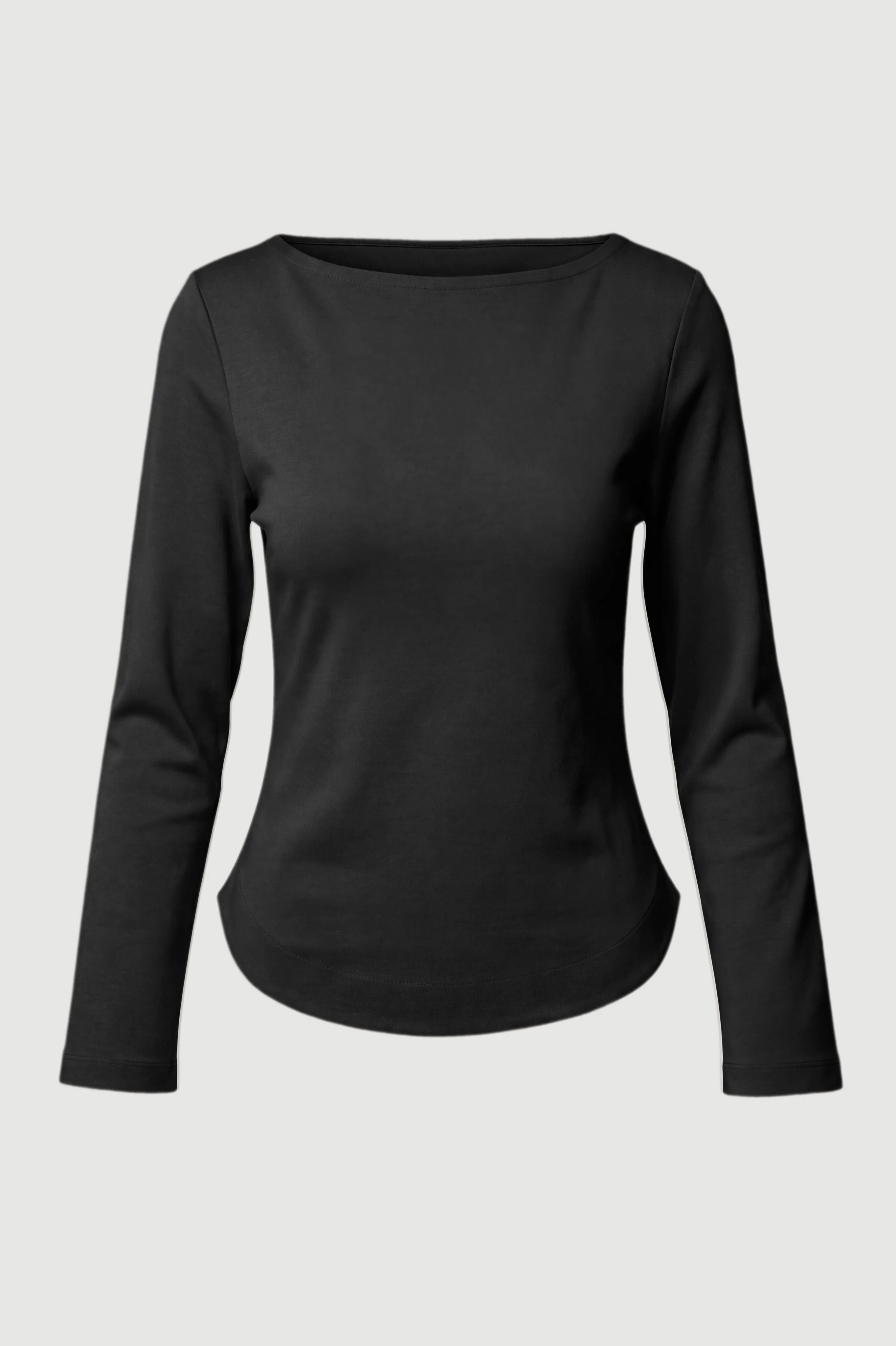 Etta Curved-Hem Boatneck Tee