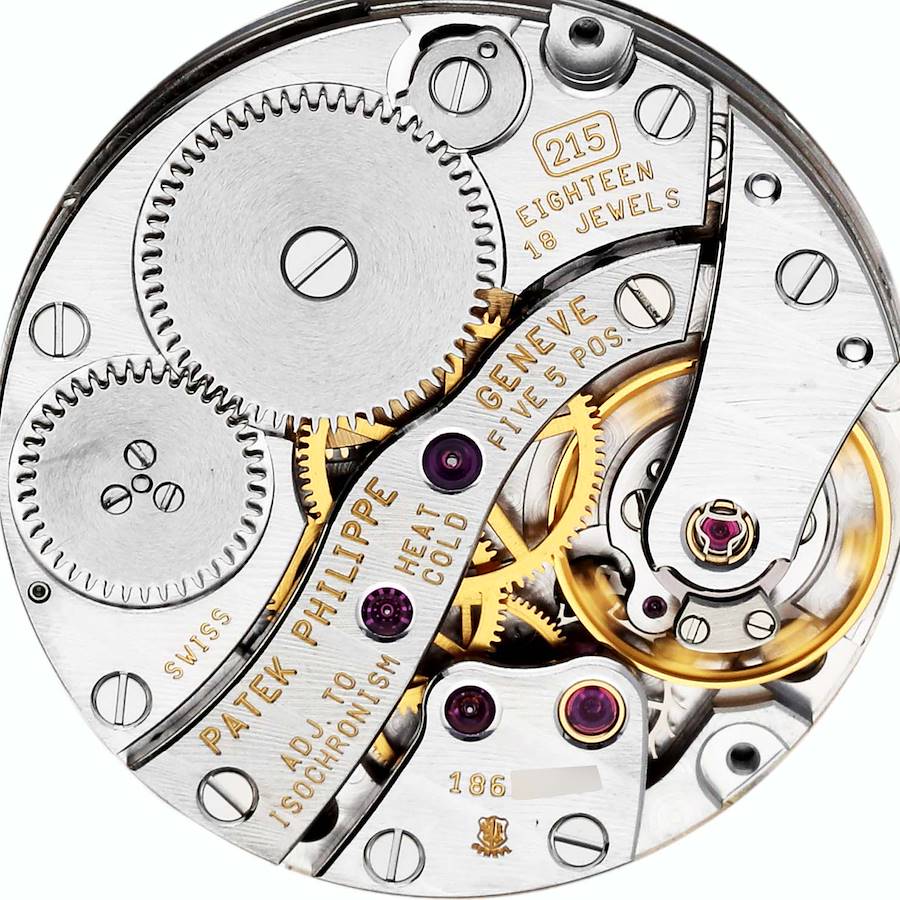Patek Philippe Calatrava Yellow Gold White Roman Dial Mens Watch 3919J