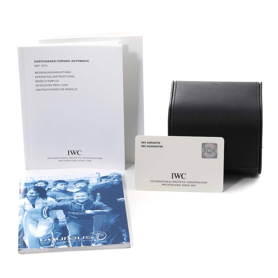 IWC Portuguese Chronograph Blue Dial Steel Mens Watch IW371432