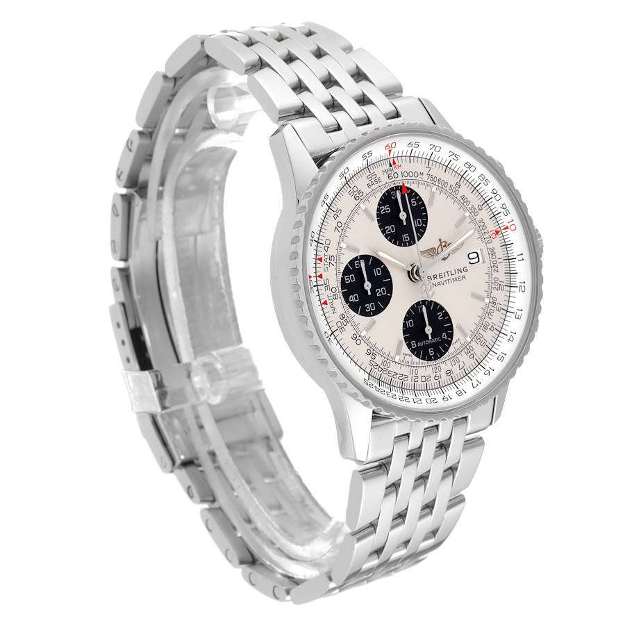 Breitling Navitimer Heritage Silver Panda Dial Steel Mens Watch A13324