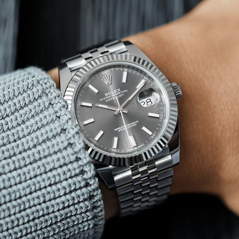 Rolex datejust 41 jubilee bracelet and white gold rhodium M126334-0014