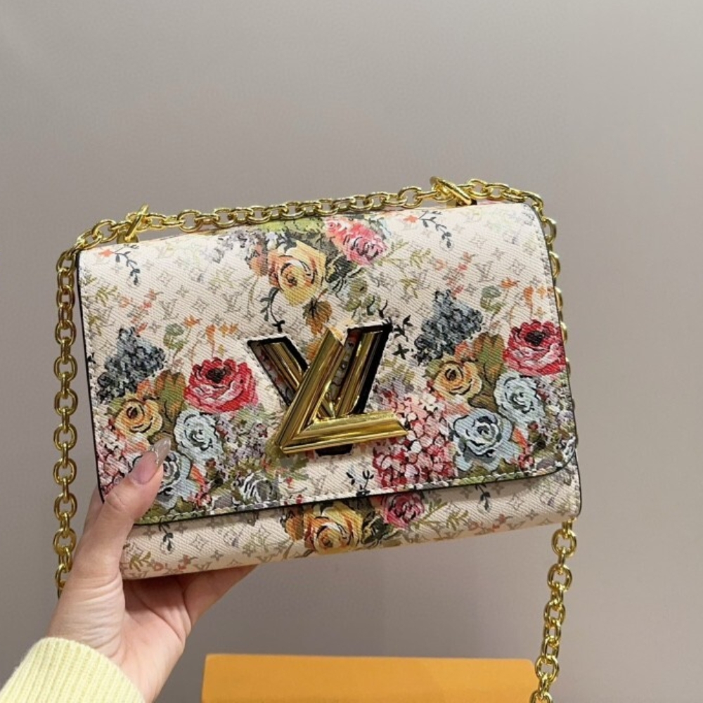 Louis Vuitton Twist MM Epi Floral Beige 23Cm
