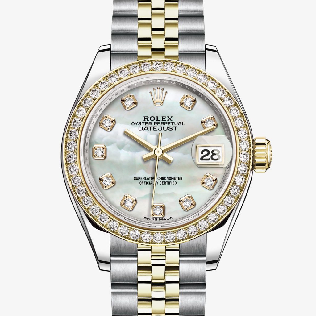 ?Limited Stock-Rolex Lady Datejust 28mm/31mm/36mm 18K Yellow Gold Jubilee Bracelet Diamond Bezel Mother of Pearl Diamond Dial Ref: 279381RBR-0013 /Ref: 279383rbr-0019