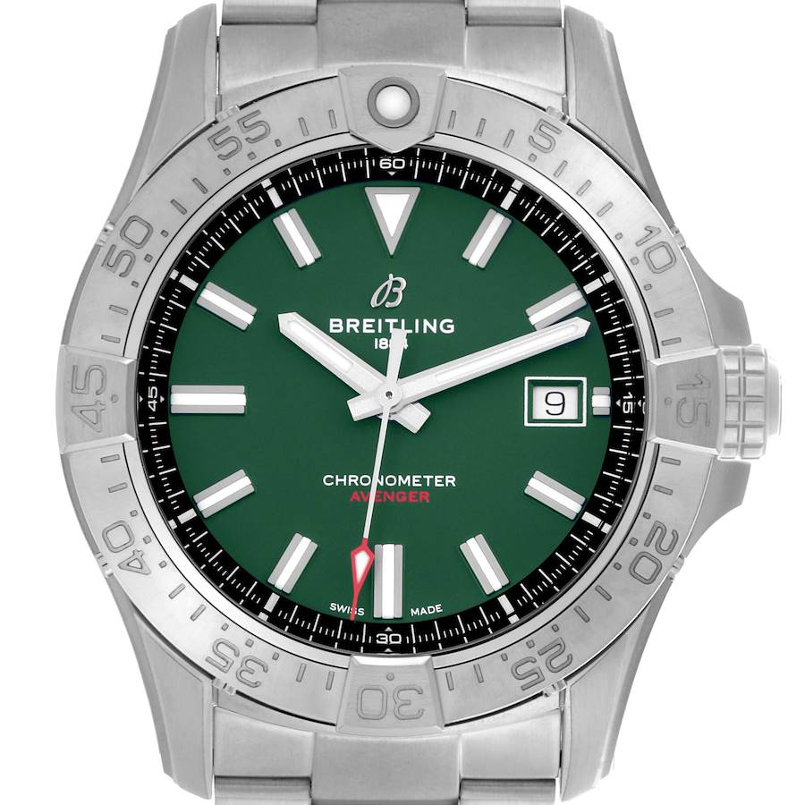 Breitling Avenger 42 Green Dial Steel Mens Watch A17328